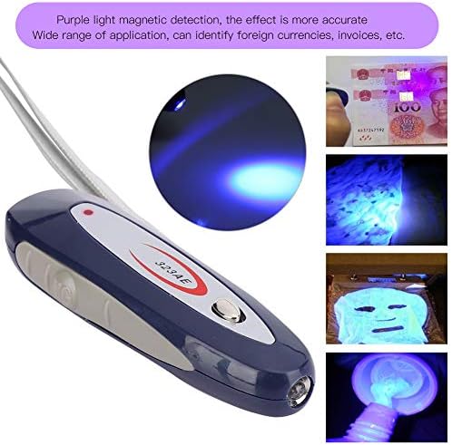 Luz portátil Purple Light Mini 2-em-1 Reconhecimento de verificação Máquina falsificada Detectores