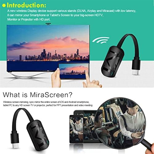 Gkmjki G4 TV Stick Receptor DLNA Airplay Screen -Compatible Dongle