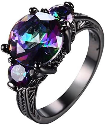 Noivado Rodado de zircões de zircões femininos anéis de casamento anéis de jóias para mulher full diaml damies