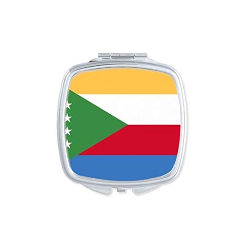 Comoros National Flag Africa Country Mirror Portátil Compact Pocket Makeup Double -sidelaed Glass