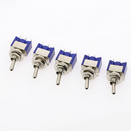 Interruptores industriais 2pcs interruptores de 6 mm Miniature Toggle switch único pólo duplo tiro duplo tampa