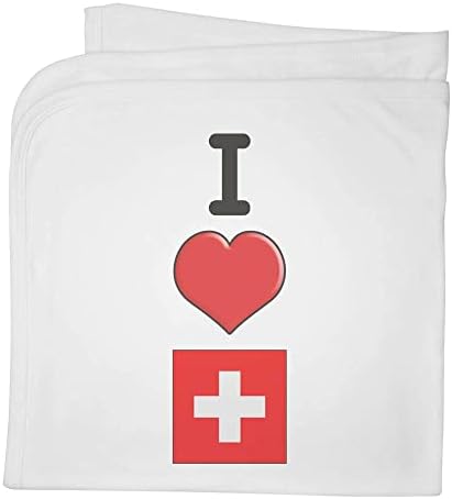 Azeeda 'I Love Switzerland' Cotton Baby Blain / Shawl