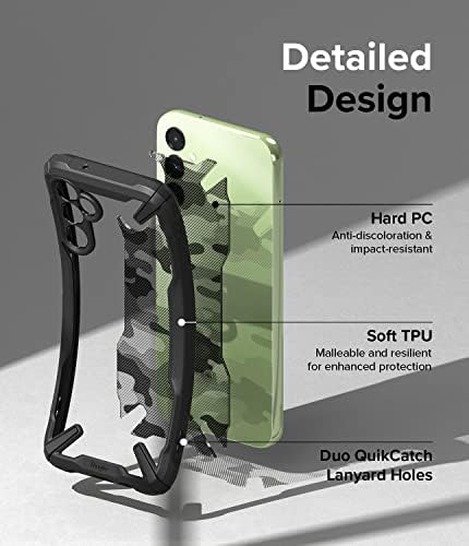 Ringke Fusion -X [Design Militar] Compatível com o caso Samsung Galaxy A14 4G / 5G, camuflagem de