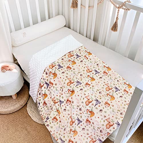 Cobertor de bebê Minky para meninos Meninas Dupla camada macia macio de pelúcia de bebê com apoio