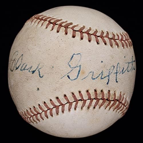 Extremamente raros Clark Griffith Single Signed Baseball Hof D.1955 JSA LOA - Bolalls autografados
