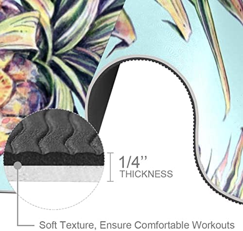 Todo o objetivo de Yoga Mat Exercício e Treino para Yoga, abacaxi tropical