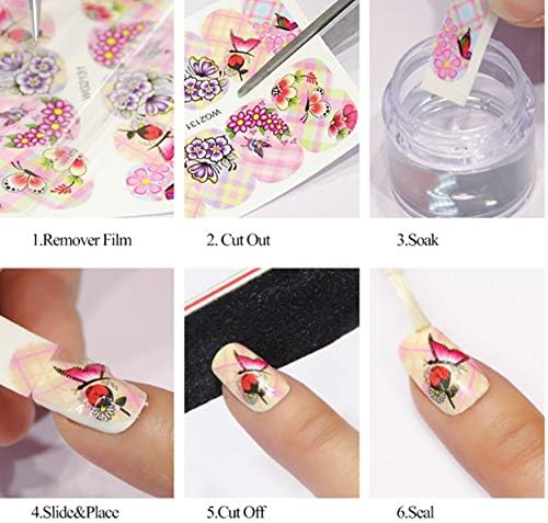 Cherry Blossom Flower Nail Art Starters Decalques de transferência de água Decorações DIY