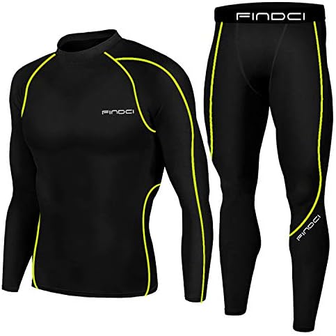 1 Bests Men's Sports Sport Running Set Compression Camisa + calça mangas longas de fitness de ginástica de