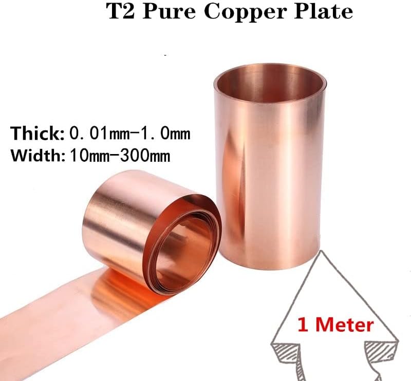 1m/lote 0,1 mm 0,2 mm 0,5 mm 1 mm T2 Pura pura Placa de folha de papel alumínio Placa de cobre Placa de cobre