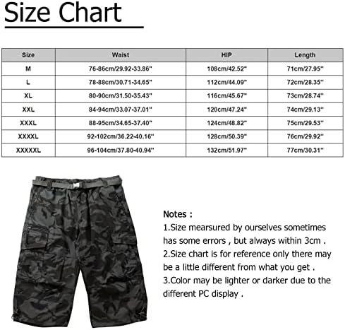 Shorts casuais masculinos, shorts de carga masculina shorts causais