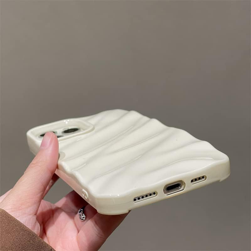 Skylmw Compatível com iPhone 14 Pro Max Case 6.7 , ondulações de luxo de água 3D depositou o padrão Desg.