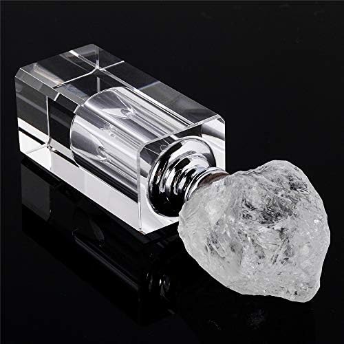 1PCS Natural Crystal White Quartz Perfume Garrafa de esfregaço essencial de óleo com decoração