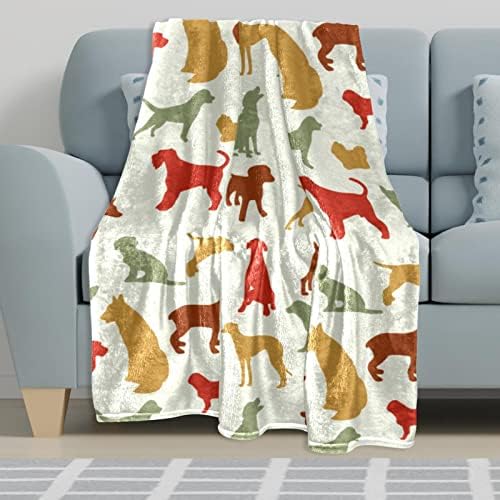 Cobertor macio, cobertor de soneca, cobertores quentes e macios e macios e microfibras, cães de animais