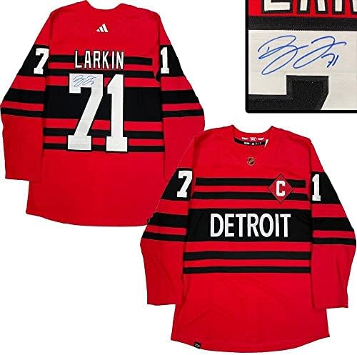 Dylan Larkin assinou Detroit Red Wings retro Red Red Adidas Pro Jersey - Jerseys autografados da NHL