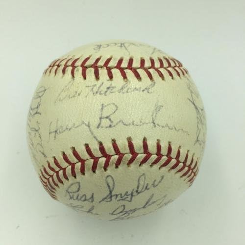 A equipe rara de 1963 de Baltimore Orioles assinou a American League Baseball PSA DNA CoA - Bolalls