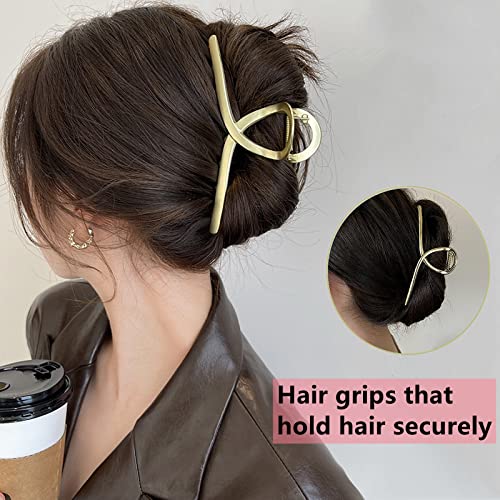 2 PCs Clipes de garra de cabelos de metal para mulheres elegantes clipe de cabelo de banana para cabelos grossos