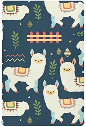 Lisos de lhama fofo lençóis de berço de alpaca para meninos pacote de meninas e tocar lençóis mini