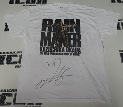 Kazuchika Okada assinou a camisa de luta livre do Japan Pro Beckett Coa Autograph 5 - Itens diversos de