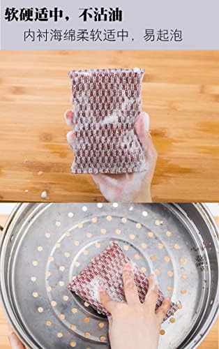 Esponja de cozinha de 8 pacote TUKLYE - Limpeza de lavar louça pesada não arranhada esponjas ideais