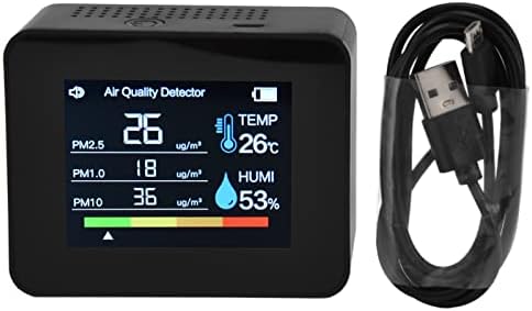 Voldax 8 em 1 Monitor de qualidade com sensor de gravidade CO2 CO2 HCHO TVOC PM2.5 Testador de temperatura