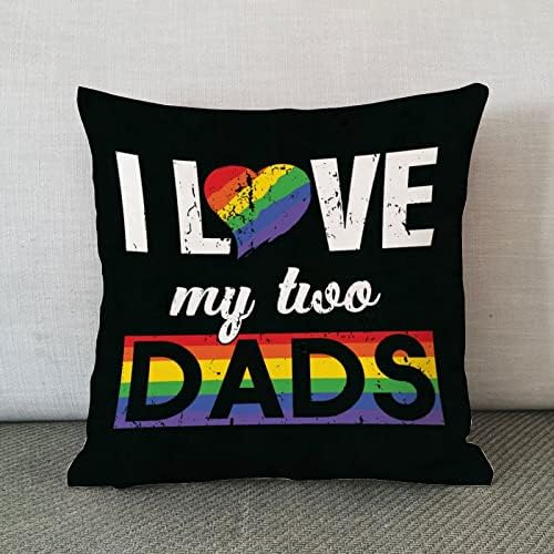 L Love My Dads Gay Throw Pillow Capa do Dia dos Namorados Caixa de travesseiro pansexual transgênero