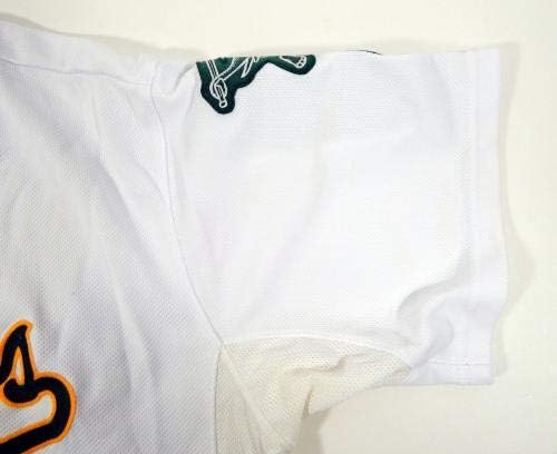 2013 Oakland Atlético de Sean Doolittle 62 Jogo emitido POSS usou camisa branca - jogo usado camisas