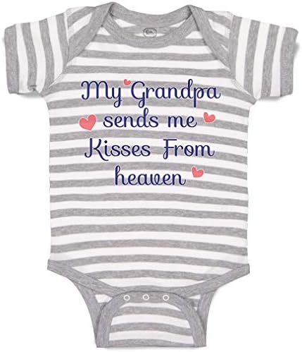 Modysuit de bebê personalizado meu avô me mande beijos do algodão do avô do céu