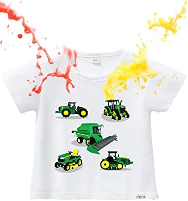Popopie Toddler Girls meninos Crewneck T-shirt resistente a camiseta de verão Manga curta Camiseta gráfica