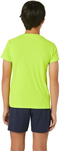 ASICS Kid's Tennis Graphic Sleeve Top, L, Hazard Green