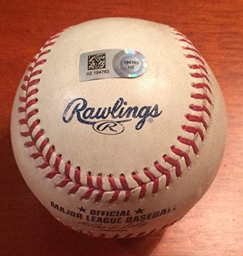 O jogo George Springer usou o primeiro HR Baseball 5/8/14 MLB Holo Blue Jays/Astros - MLB Game Usado Baseballs
