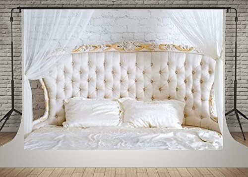 Kate 10x6,5ft Interior Boudoir Passas de fotografia Bunco de foto de cabeceira de cama elegante