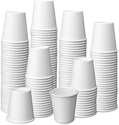 Prestee 1000 pacote de 3 oz de copos de papel - xícaras descartáveis ​​| Copos de café expresso | Copos