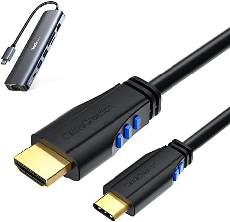 Pacote - 2 itens: Usb C Cubra Multiporta Adaptador + USB C a Cabo HDMI 16ft
