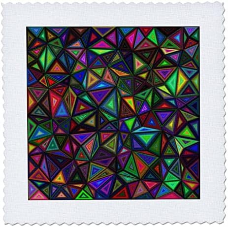 3drose de cor escura e feliz triângulo mosaico design - quadrados de colcha