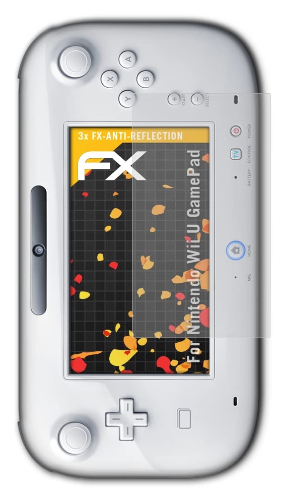 Protetor de tela AtFolix compatível com Nintendo Wii U Filme de Proteção à tela Gamepad, Filme de Protetor