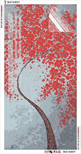 Instarry 5D Diamond Pintura de tamanho grande broca completa Tree vermelha Mosaico Bordado de cristal