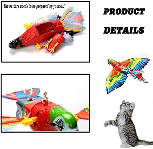 Xiua Simulação Bird Bird Interaction Cat Toy para gatos, penduramento automático de águia voadora pássaro