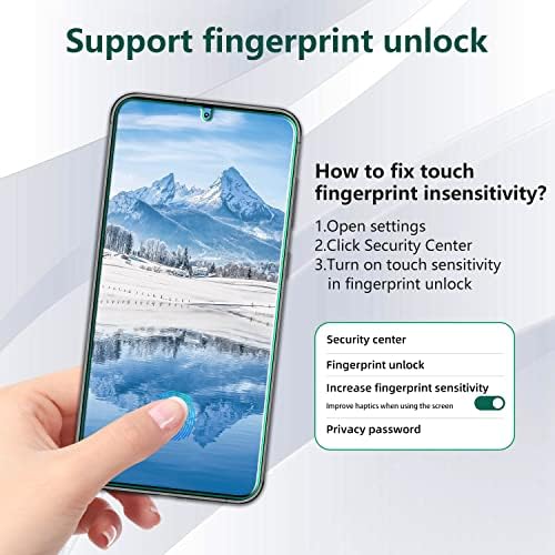 Protetor de tela Pokolan [3-PACK] para o vidro temperado de 6,1 polegadas do Samsung Galaxy S23 5G, de