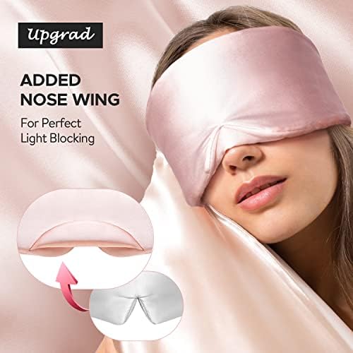 Máscara de sono de seda de litbear para dorminhoco lateral, máscara para os olhos dormindo para mulheres