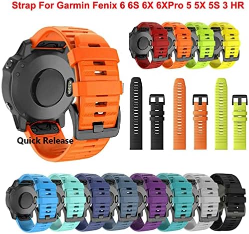Xirixx 20mm 22mm 26mm RELUMENTE EASYFIT Strap for Garmin Fenix ​​7x Fenix ​​7 Fenix ​​7S Strap de silicone