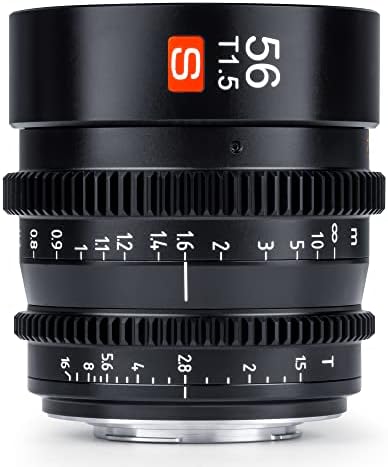 Viltrox 56mm T1.5 Micro 4/3 Mount Cine Lens, para micro quatro terços Mount Olympus Panasonic Lumix…