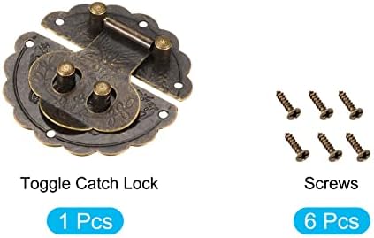 Metallixity Toggle Catch Lock, liga de zinco HASP Breathes - Para caixas de armários, malas, tom de