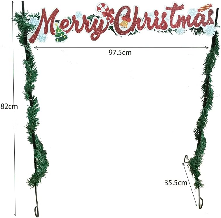Metal Santa Elk Penguin Hanger Sock Rack, Feliz Natal, Acredite Sign Sock Rack para decoração do dia de Natal,