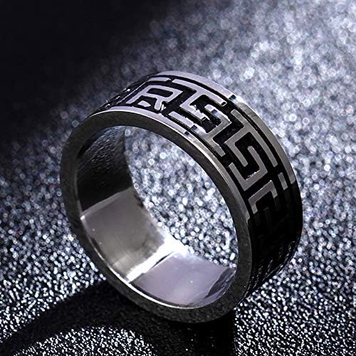 Zboro vintage 316l anel para homens e mulheres nunca desaparecem o poder da sorte om mani padme hum sânscrito