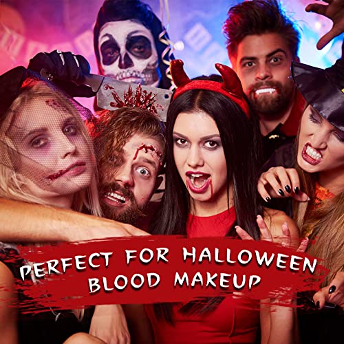 2 PCs Spray de sangue falso, maquiagem de sangue falsa lavável de Halloween para roupas, zumbi, vampiro, monstro