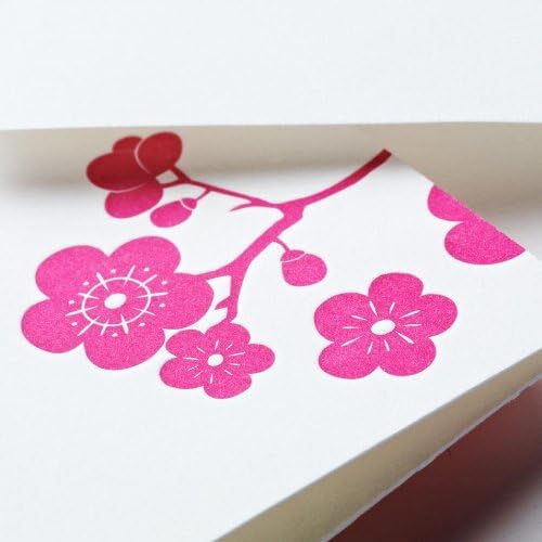 Crane & Co. Letterpress Plum Blossom Note, pacote de 10