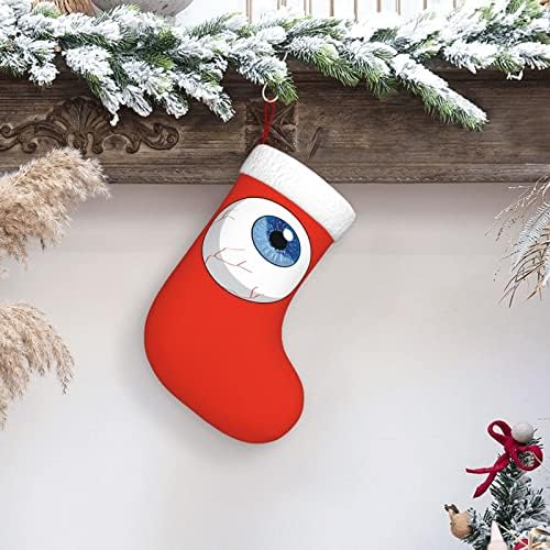 Yuyuy Eye Big Eye O olho de Natal com decoração de férias lareira pendurada meias de 18 polegadas de 18 polegadas