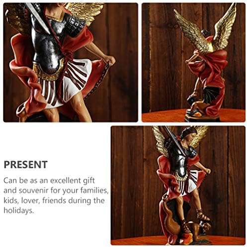 Wakauto decoração de casa decoração de casa estátua religiosa com asas esculturas cristãs católicas para o ornamento