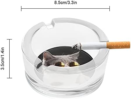 Copos de moda gatos modernos redondos bandeja de cinzas portáteis cigarros de charuto portátil titular de cinzas