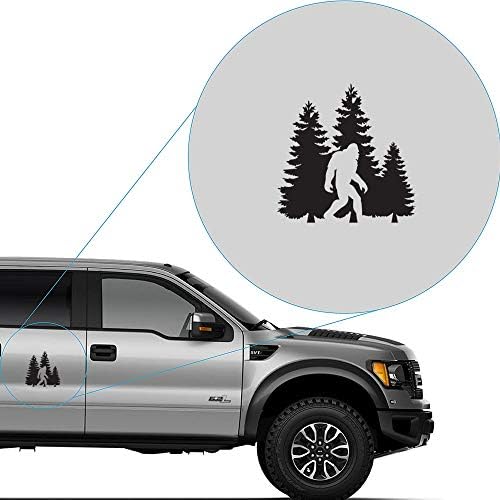 Kamididesigns Bigfoot Trees Forest Vinyl Decaler Cartela Van SUV SUV Janela de parede Laptop -